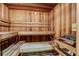 Relax in this clean and modern sauna with wooden benches and walls at 3040 Peachtree Rd # 802, Atlanta, GA 30305