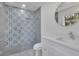 Stylish bathroom with patterned tile shower and modern fixtures at 1770 Austin Dr, Decatur, GA 30032