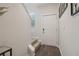 View of the front door and stairs in the home's entry at 2092 Moss Hill Rd, Stone Mountain, GA 30088