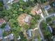 An aerial shot showcasing the house nestled among the trees, located in a peaceful residential area at 72 Bishop Nw Dr, Cartersville, GA 30121