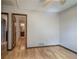 Bedroom with hardwood flooring and a view into the bathroom at 72 Bishop Nw Dr, Cartersville, GA 30121