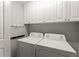 Bright laundry room with upper cabinets and appliances at 4540 Club Valley Ne Dr, Atlanta, GA 30319