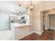 Modern kitchen island with white quartz countertop at 3395 Lake Valley Nw Rd, Atlanta, GA 30331