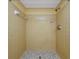 Bathroom shower stall with yellow tile at 2458 Haverford Way, Decatur, GA 30032