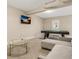 Finished basement area featuring a pool table, comfortable seating, and neutral decor at 4064 Chimney Ridge Way, Ellenwood, GA 30294