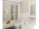 Bright bathroom featuring tile accents, modern fixtures, and ample counter space at 4064 Chimney Ridge Way, Ellenwood, GA 30294