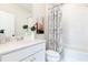 Clean bathroom with white subway tile and bathtub at 2656 Brookview Nw Ln, Atlanta, GA 30318