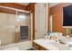 Bathroom with tub and shower, vanity with sink at 2020 Temple Johnson Rd, Loganville, GA 30052