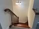 Wooden staircase with a simple, classic design at 5950 Wintergreen Rd, Norcross, GA 30093