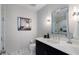 Modern bathroom with marble flooring and a walk-in shower at 3630 Peachtree Ne Rd # 2104, Atlanta, GA 30326