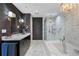 Elegant bathroom, featuring marble and a walk-in shower at 3630 Peachtree Ne Rd # 2104, Atlanta, GA 30326