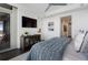 Bright bedroom with large TV and access to balcony at 3630 Peachtree Ne Rd # 2104, Atlanta, GA 30326