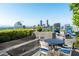 Rooftop patio with seating, city views, and lush landscaping at 3630 Peachtree Ne Rd # 2104, Atlanta, GA 30326
