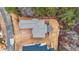 Aerial view of home with a gray shingled roof and newly constructed deck and steps at 4271 Matisse Ln, Fairburn, GA 30213