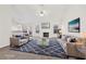 Bright living room with a fireplace, lots of natural light, and stylish furniture at 245 London Ln, Hiram, GA 30141