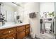Bathroom with double vanity and toilet at 1501 Old John Ward Sw Rd, Marietta, GA 30064
