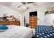 Bedroom with double bed, dresser and hardwood floors at 1501 Old John Ward Sw Rd, Marietta, GA 30064