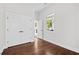 Bright bedroom with hardwood floors and double closets at 774 Tift Sw Ave, Atlanta, GA 30310