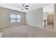 Spacious bonus room with neutral carpeting and large window at 2686 Caleb James Rd, Marietta, GA 30064