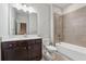 Well-lit bathroom with a single sink vanity, and a tiled shower-over-tub at 4196 Morrison Way # 11, Atlanta, GA 30341