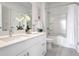 Clean bathroom with white vanity, bathtub, and shower at 525 Parkway Ne Dr # 320, Atlanta, GA 30308