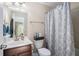 Clean bathroom with shower and single vanity at 539 Rokeby Dr, Woodstock, GA 30188