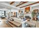 Open floorplan showing living room, fireplace, and view to dining room at 564 Greystone Trce, Marietta, GA 30068