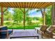Landscaped view from outdoor patio with seating at 564 Greystone Trce, Marietta, GA 30068
