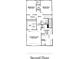 Second floor plan featuring an owner's suite with walk-in closet, two additional bedrooms, and two baths at 7535 Cordery Rd, Cumming, GA 30040