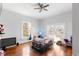 Simple bedroom with hardwood floors and large windows at 1087 Longley Nw Ave, Atlanta, GA 30318