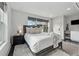 Bright bedroom with a comfortable bed, modern nightstands, and large windows at 75 Boulevard Ne # 1, Atlanta, GA 30312