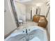 Bright bathroom featuring a modern shower, a soaking tub, and double sinks at 2781 Interlaken Dr, Marietta, GA 30062