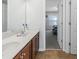 Double vanity bathroom with view of bedroom at 1912 Wheat Valley Cir, Conyers, GA 30013