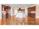Spacious kitchen with stainless appliances, central island, and custom cabinetry at 2602 Alcovy Club Dr, Dacula, GA 30019