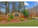 Community entrance sign with stone and brick columns at 3901 Old Atlanta Station Se Dr, Atlanta, GA 30339