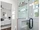 Spa-like bathroom with a walk-in shower and built-in shelves at 1573 Newton Se Ave, Atlanta, GA 30316