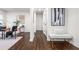 Bright hallway with hardwood floors and bench at 1573 Newton Se Ave, Atlanta, GA 30316