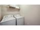 Laundry room with washer, dryer, and shelving at 3898 High Dove Sw Way # 12, Smyrna, GA 30082