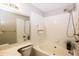Bathroom with tub, shower, and updated vanity at 740 Abbotts Mill Ct, Johns Creek, GA 30097