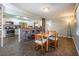 Bright dining area with kitchen views and brick accent wall at 1171 Larch Ln, Decatur, GA 30033