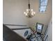 Stunning entryway with chandelier and geometric tile floor at 2587 Alvecot Cir, Atlanta, GA 30339