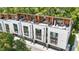 Aerial view of townhomes with rooftop decks at 622 Bellemeade Nw Ave # 7, Atlanta, GA 30318