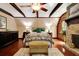 Cozy bedroom with rustic wood accents and fireplace at 305 Carrolls Way, Fayetteville, GA 30215