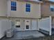 Private backyard patio with a storage unit and AC units at 2891 Vining Ridge Ter, Decatur, GA 30034