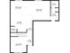 Detailed floor plan showcasing the layout of the first floor, including kitchen, living room, and dining area at 7247 Emma Ct, Douglasville, GA 30134