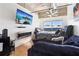 Bedroom with city view, fireplace, and comfortable seating at 260 18Th Nw St # 10226, Atlanta, GA 30363