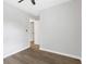 Spacious bedroom with wood-look floors and neutral walls at 6231 Creekford Dr, Lithonia, GA 30058