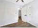 Bedroom with double doors and wood-look floors at 6231 Creekford Dr, Lithonia, GA 30058