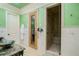 Spa-like bathroom with a steam shower and a sauna at 4787 Northside Dr, Atlanta, GA 30327