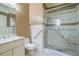 Bathroom with white vanity and walk-in shower at 4787 Northside Dr, Atlanta, GA 30327